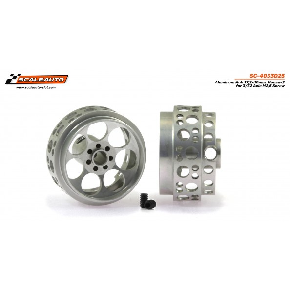 Scaleauto SC-4033D25 llanta aluminio Monza-2 17.2x10mm