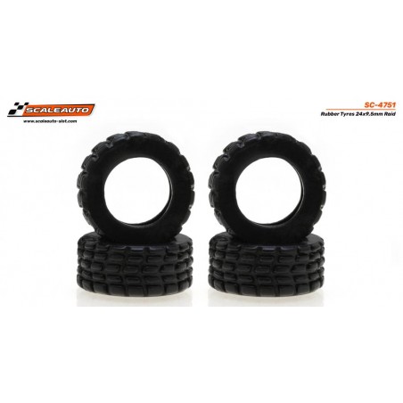 Scaleauto SC-4751 Neumático goma 24x9.5mm Raid