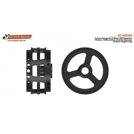 Scaleauto SC-4053Z2 Llanta plástico 3DP 15.5x8.5 extreme design