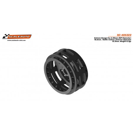 Scaleauto SC-4053Z2 Llanta plástico 3DP 15.5x8.5 extreme design
