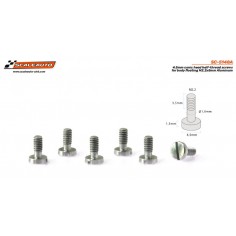 Scaleauto SC-5148A Tornillería aluminio carrocería cabeza cónica M2x5 mm