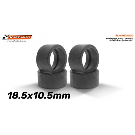 Scaleauto SC-4760AS20 Neumaticos GOMA A-S20 18,5x10,5 RACING SLICK